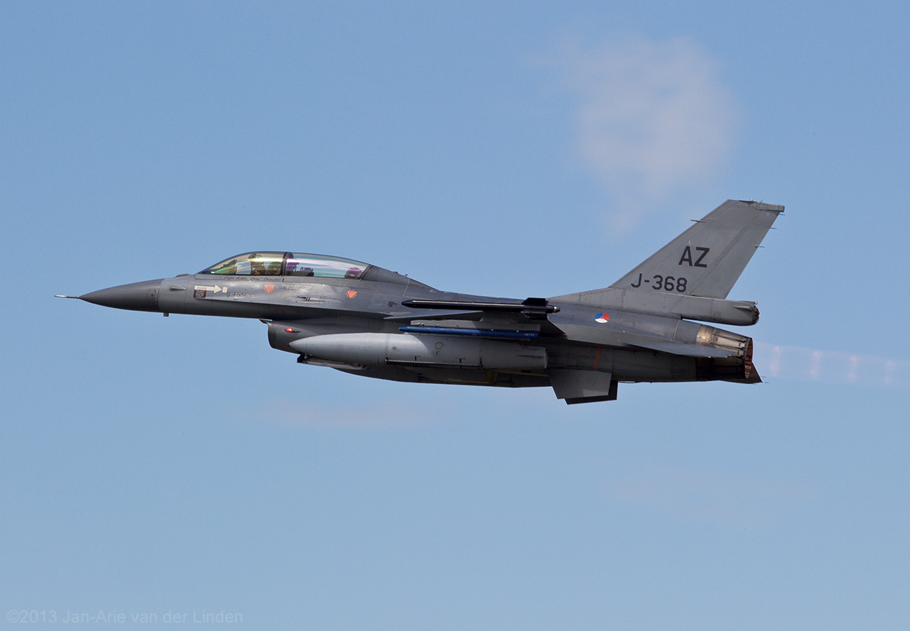 F16 J-368 departing for the Airpower Demo  ©2013 Jan-Arie van der Linden all rights reserved.
